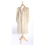 Select Furs Brussels White Mink Textured Coat