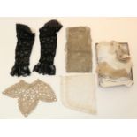 Assorted 19th Century and Later Lace Collars, lace trimmed sleeves and other items etc