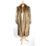 A Fox Fur Long Coat, of chevron design