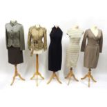 Group of Ladies Assorted Designer Clothing, comprising Giorgio Armani two piece suit, comprising
