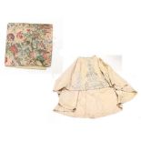 Floral Printed Silk Taffeta Cushion Cover, with handwritten note from Henley Hall, Ludlow