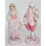 A pair of 19th century bisque figures