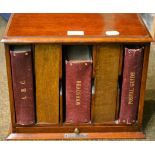 An early 20th century oak desktop telegram box