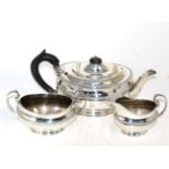 A three piece silver tea service by Charles Clement Pilling, Sheffield 1930, 35.4ozt (3)