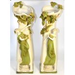 A pair of Royal Dux vases