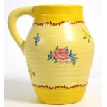 A Clarice Cliff Pompadour pattern jug, marks to base
