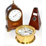 A Comitti of London Royal Commemorative mantel timepieces, Charles and Diana; a reproduction brass