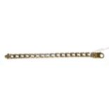 A 9 carat two colour gold fancy link bracelet, length 19.5cm 39.77g