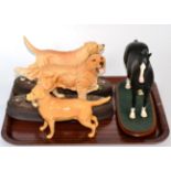 Beswick Connoisseur models 'The Retrieve' and 'Welsh Cob Stallion', Beswick Labrador and a Royal