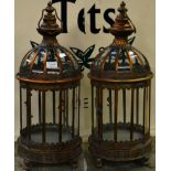 A pair of copper lanterns