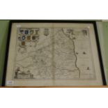 An antique map of Northumberland