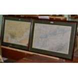 Two geological survey maps of England and Wales