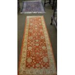 Bordylou rug, West Iran, the indigo Herati field with salmon pink medallion, 178cm by 121cm;