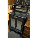 Late Victorian ebonised chiffonier