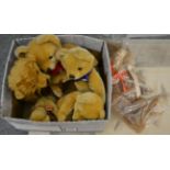 Four Merrythought articulated Teddy bears; and a Bransgore Bears Teddy bear; a Laura Ashley Teddy