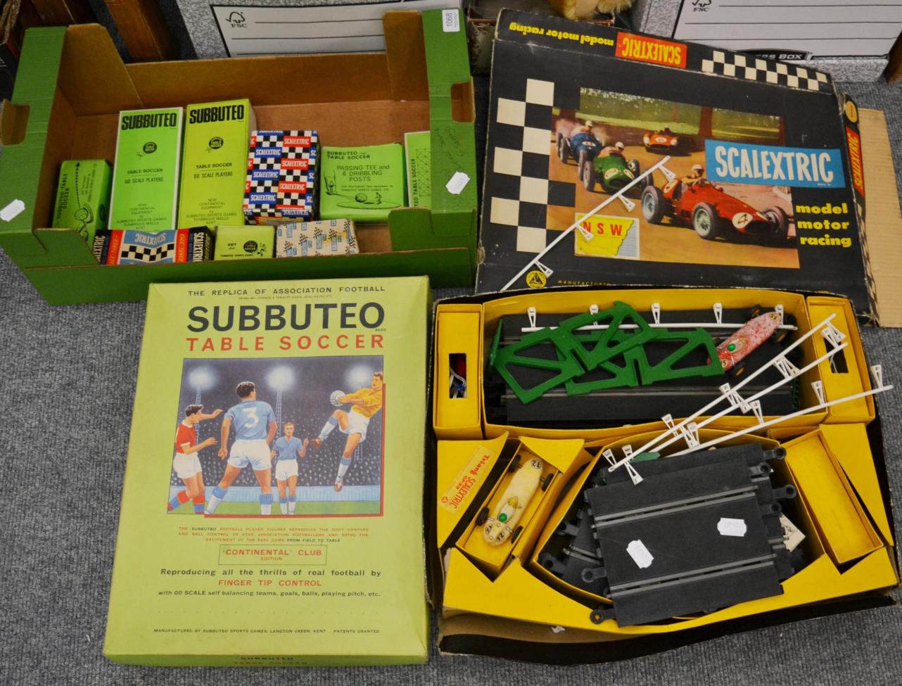 Scalextric including a boxes C77 Fort GT, and boxed Subbuto