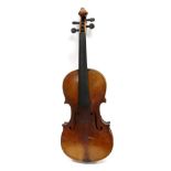 Violin 14 1/4'' one piece back, ebony fingerboard, label reads 'Antonius Stradivarius Cemonensis