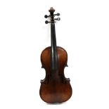 Violin 14'' two piece back, with label 'Antonius Stradivarius Cremonensis Facibat Anno 1735'Requires