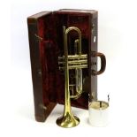 Besson Class A New Creation Trumpet with two mouthpieces and a mute; in hard case
