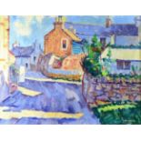 Ian MacInnes (b.1922) Scottish ''East Nueck'' Signed, oil on canvas, 33.5cm by 43.5cm
