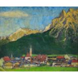 Rudolf Paul Hirschenhauser (b.1882-?) Austrian ''Mittenwald'' Signed, signed and inscribed verso,