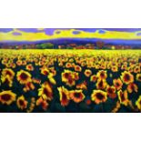 Chico Montilla (b.1961) Spanish ''El Sueño de los Girasoles'' (Dream of Sunflowers) Signed, oil on
