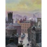 Steven Scholes (b.1952) ''Manchester from Long Mill Gate'' (1958) Signed, inscribed and dated 1958