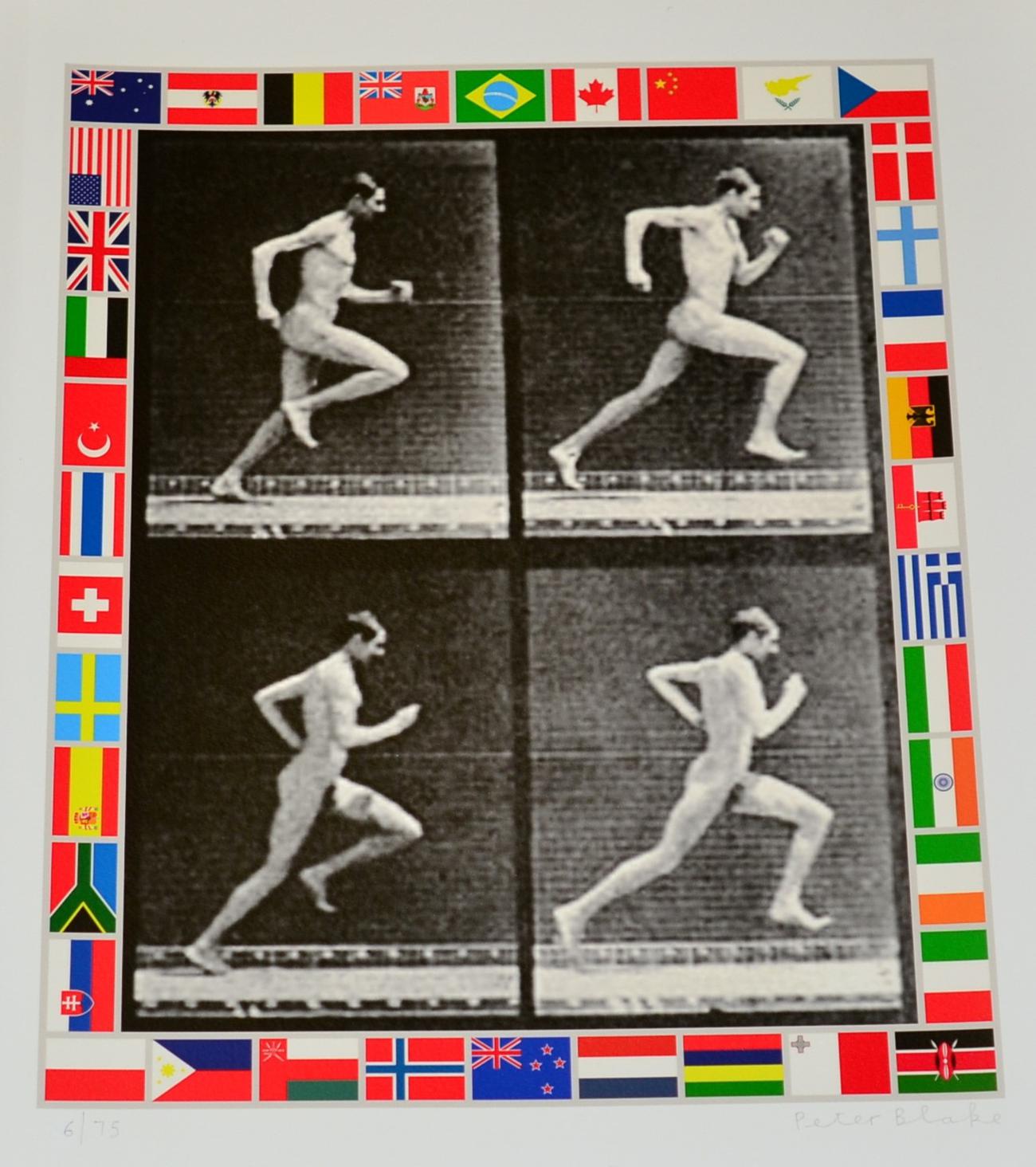 Peter Blake (b.1932) ''Running'' Each signed and numbered 6/75, giclee print with silkscreen