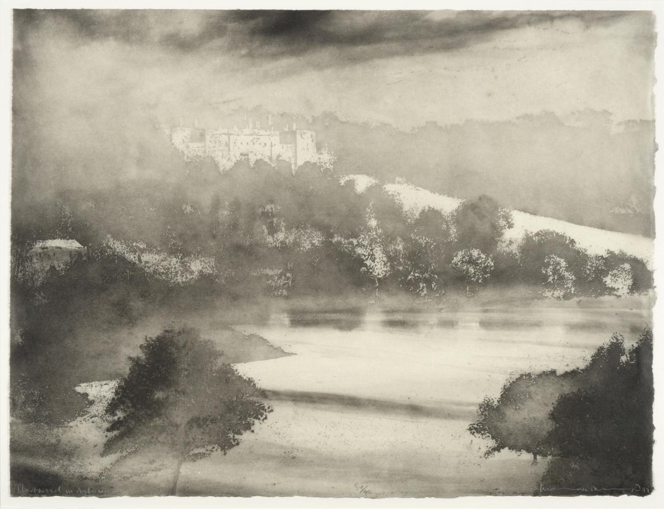 Norman Ackroyd RA, CBE (b.1938) ''Harewood in Autumn'' Signed, inscribed, dated (19)97 and