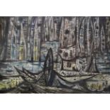 William John Bertram Newcombe CSGA, CWCS (1907-1969) Canadian ''Cedar Swamp'' Signed, gouache, 44.