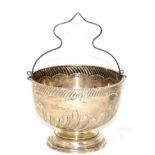 A Victorian silver pedestal bowl, maker's mark rubbed, possibly Charles Stuart Harris, London