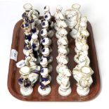 A Royal Dux figural porcelain chess set after a Meissen design (a.f.)