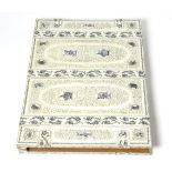 A 19th century Indian carved ivory book cover