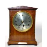 A W M Gilbert mahogany cased striking mantel clock