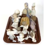 Eleven Lladro figures (some a.f.)