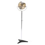 A Vintage Floor Standing Lamp, designed by Frank Ligtelijn for Raak, with a smoked glass circular