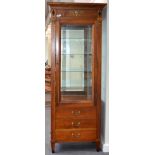 A Reproduction Hardwood and Gilt Metal Mounted Display Cabinet in Empire style, of recent date, with