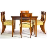 A Reproduction Cherrywood and Crossbanded Dining Table, of recent date, of rectangular form and