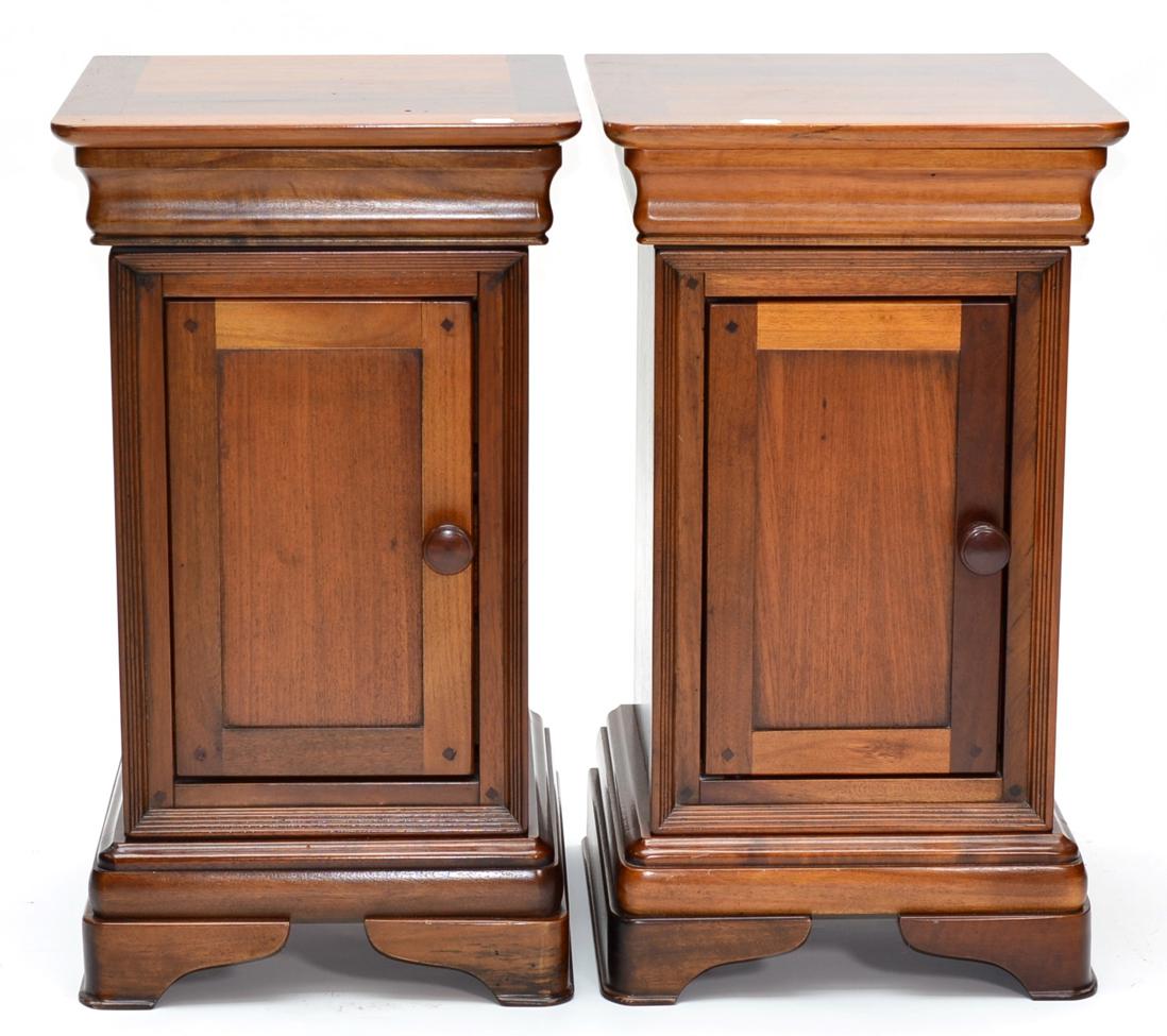 A Pair of Havanna Hardwood Bedside Cabinets, retailed by Barker & Stonehouse, circa 2007, with
