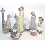 Six Lladro figures