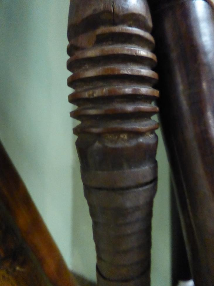 African hardwood staff and a similar spear (2) - Image 4 of 6