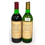 Two bottles of wine to commemorate The Conservative Party Election Victory 3rd May 1979