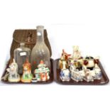A small group of late 19th/20th century cow creamers, a Victorian pastel burner, a photograph album,