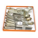 A part service of American Art Deco flatware, Manchester Silver Co., Rhode Island, stamped Sterling,