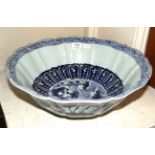 A 20th century large Oriental blue and white bowl