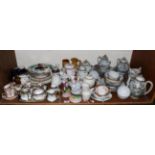 A collection of decorative ceramics including a Japanese eggshell tea service; Japanese Noritake
