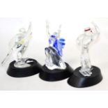 Three Swarovski crystal models 'The Magic of Dance', 'Antonio & Isadora' and 'Anna'