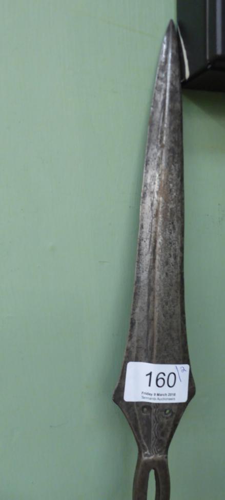 African hardwood staff and a similar spear (2) - Image 2 of 6