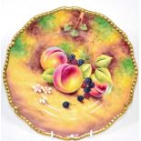A Royal Worcester fruit pattern plate signed T Mutt