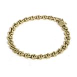 A 9 carat gold fancy bracelet by Chiampesan, length 20.5cm Fastens with a box clasp, with a figure-